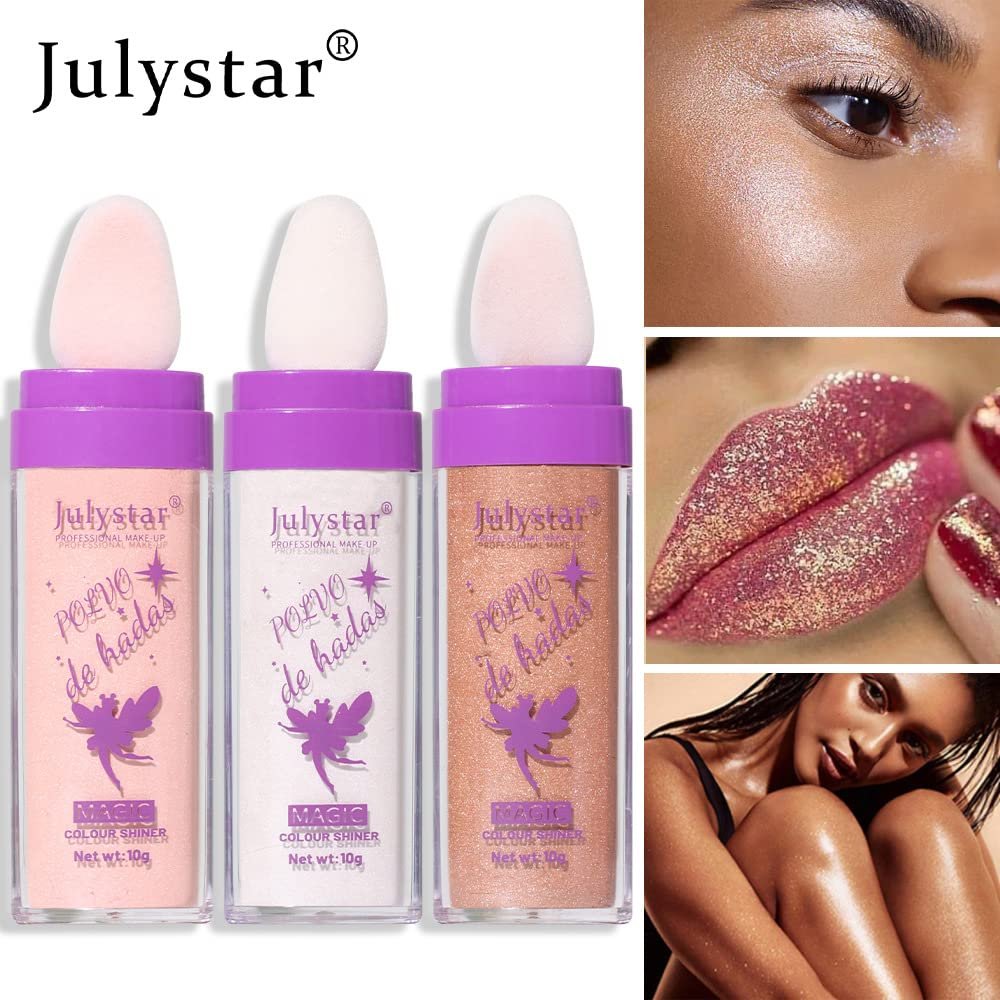 Пудра Julystar для тела с блестками, с высоким блеском, для осветления всего тела, восстанавливающая, натуральная, для стерео-макияжа, фото №6