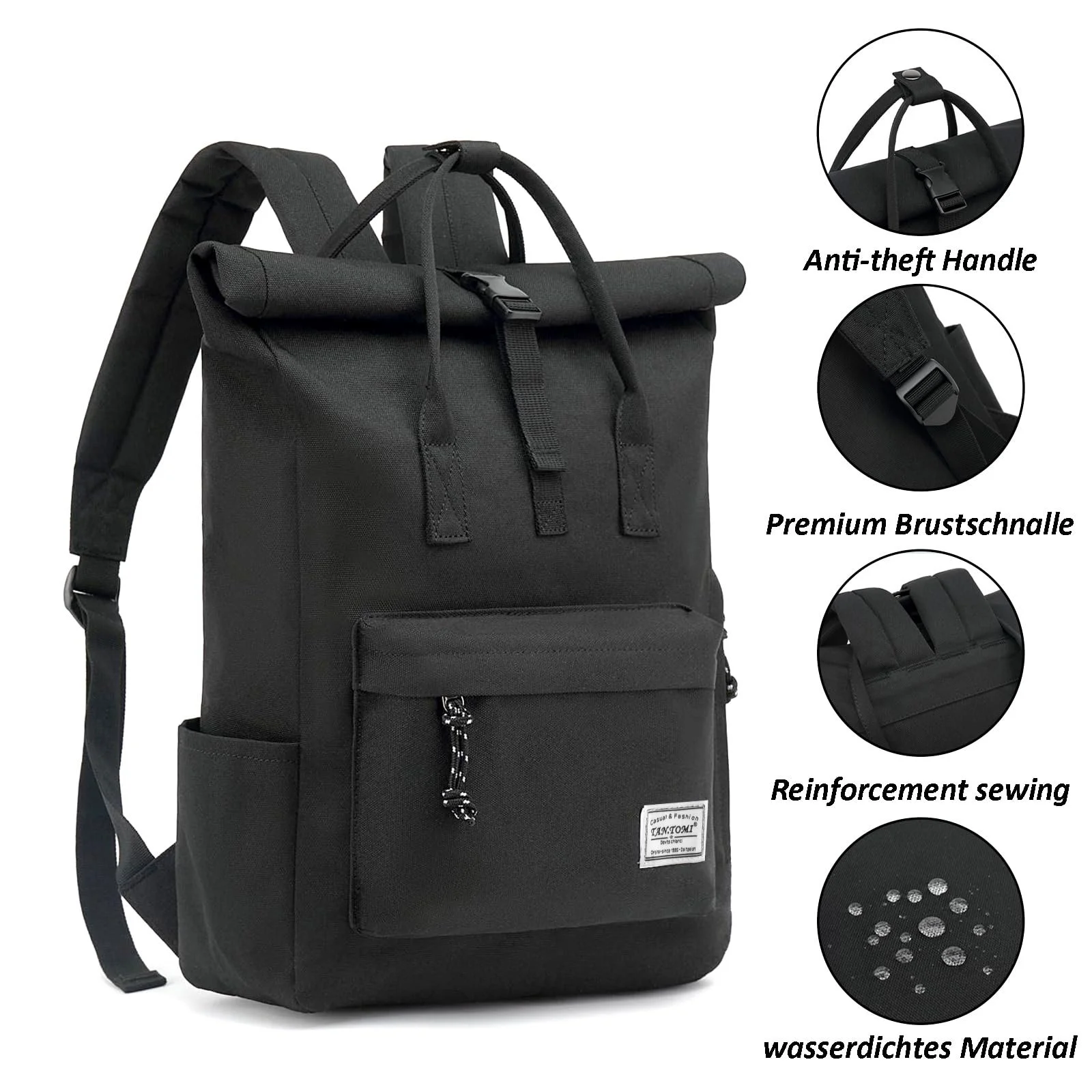 Рюкзак Rolltop Tantomi 15.6 дюйма, фото №5 Рюкзак Rolltop Tantomi 15.6 дюйма, фото №5