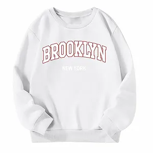 Удобная Толстовка для Девочек с круглым вырезом, Длинным рукавом, Милый Свитер, Свободный крой, Легкий Флисовый верх - Фото 1