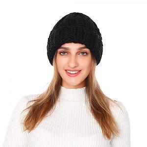 Шапка-бини Вязаная Теплая Зимняя Вязаная synthetic.ua - Фото 1