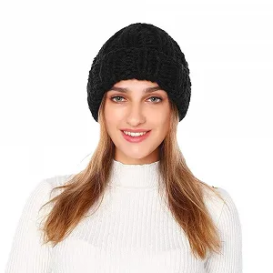 Шапка-біні В'язана Тепла Зимова В'язана synthetic.ua - Фото 1