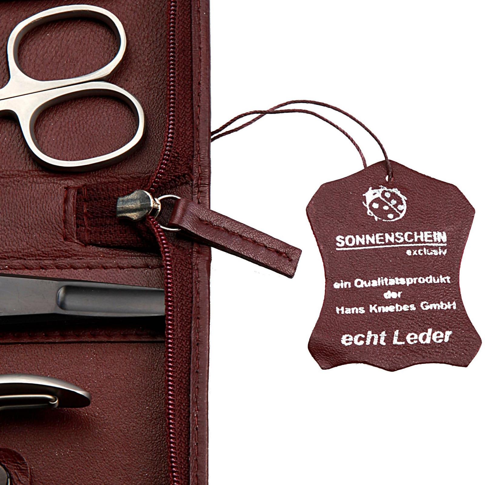 Манікюрний набір Sonnenschein by Hans Kniebes, 9 предметів, матове покриття, нержавіюча сталь, шкіра наппа, бордовий, фото №5 Манікюрний набір Sonnenschein by Hans Kniebes, 9 предметів, матове покриття, нержавіюча сталь, шкіра наппа, бордовий, фото №5