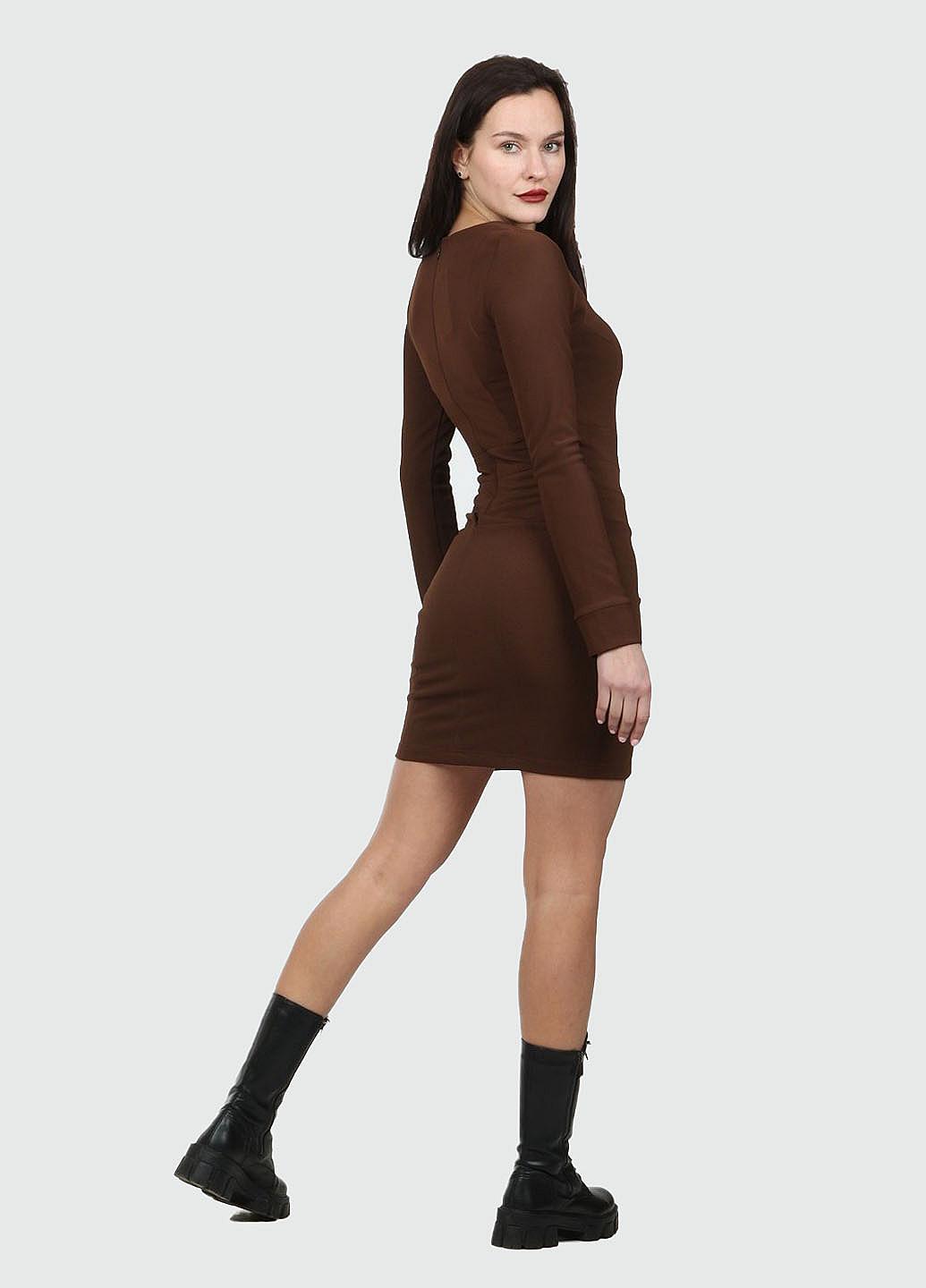 Платье Enna Levoni S Коричневый (ND-12413-Brown), фото №4