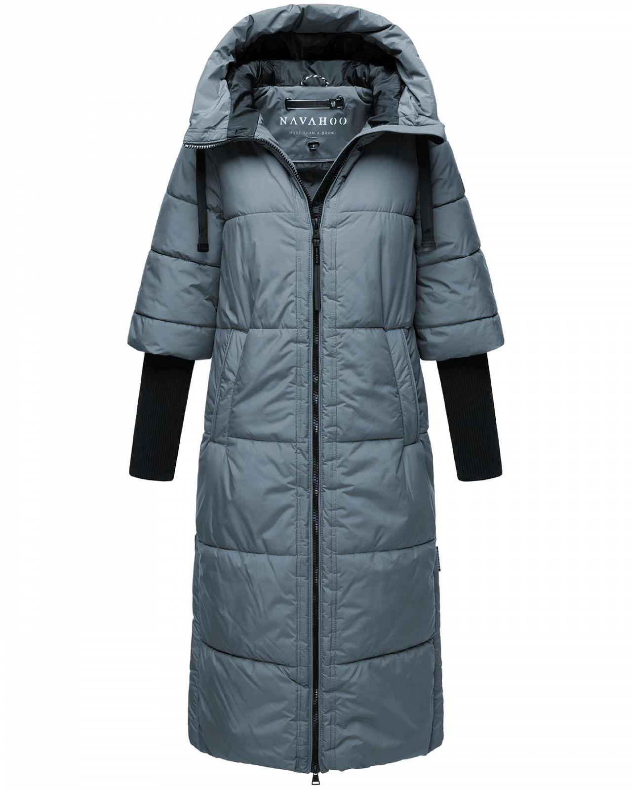 Пальто Navahoo Ciao MIAU XIV Зимове Жіноче Тепле стьобане Довге з капюшоном і в'язаними рукавами, фото №8