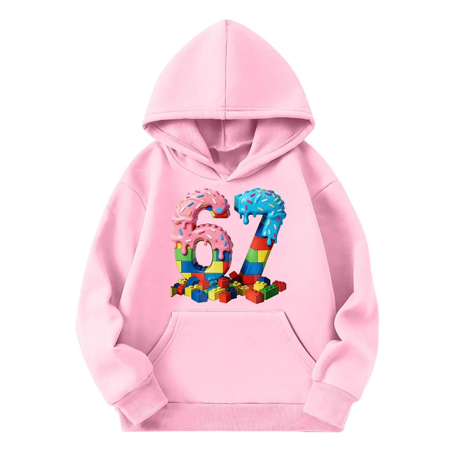 Худі Толстовка з капюшоном і дівчаток Y2K з принтом 67, фото №1