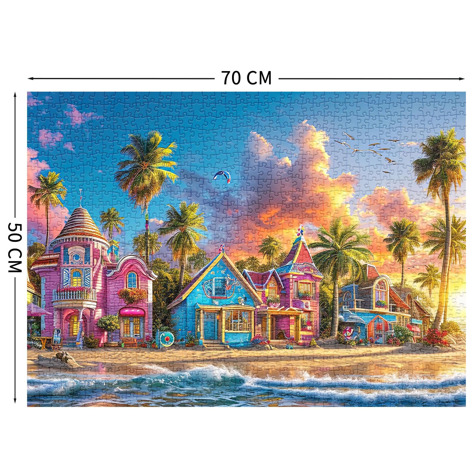 Пазл HUADADA Colourful Harbour 1000 елементів, фото №2