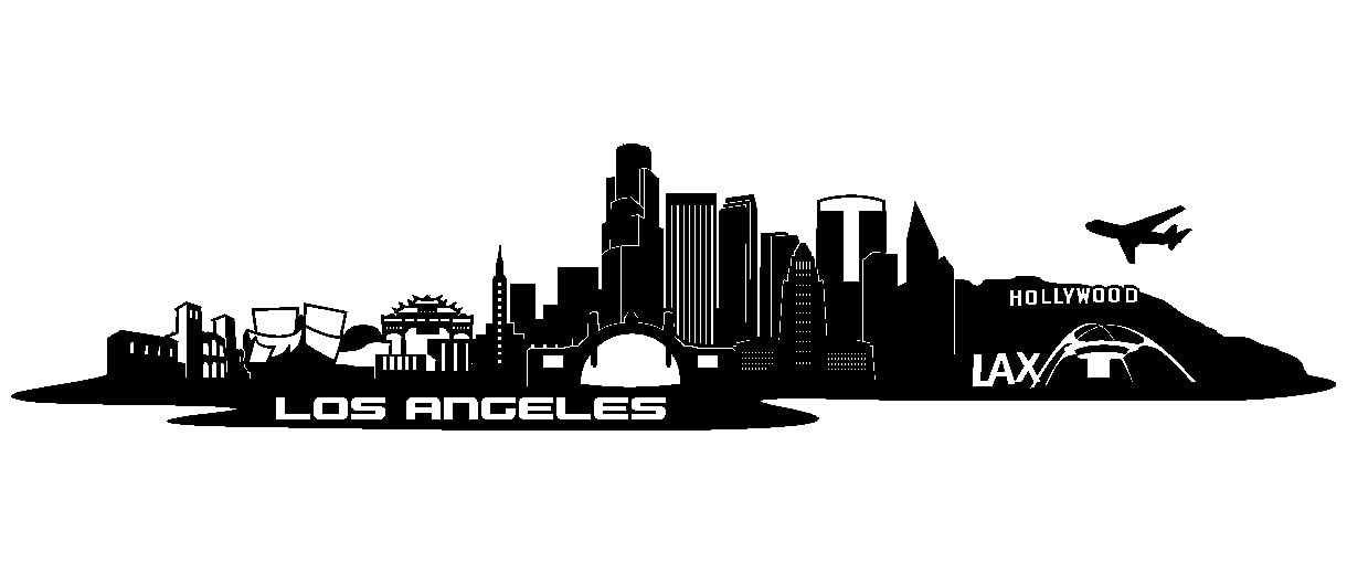 Наклейка на стіну Los Angeles Skyline матова, фото №1