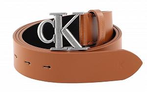 Ремень Calvin Klein CKJ Monogram Round Mono Plaque 35 мм W100 Коньяк, Коньяк - Фото 1