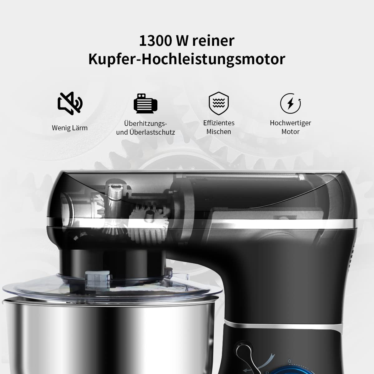 Кухонный комбайн RELAX4LIFE 1300 W Нержавеющая сталь Черный, фото №2