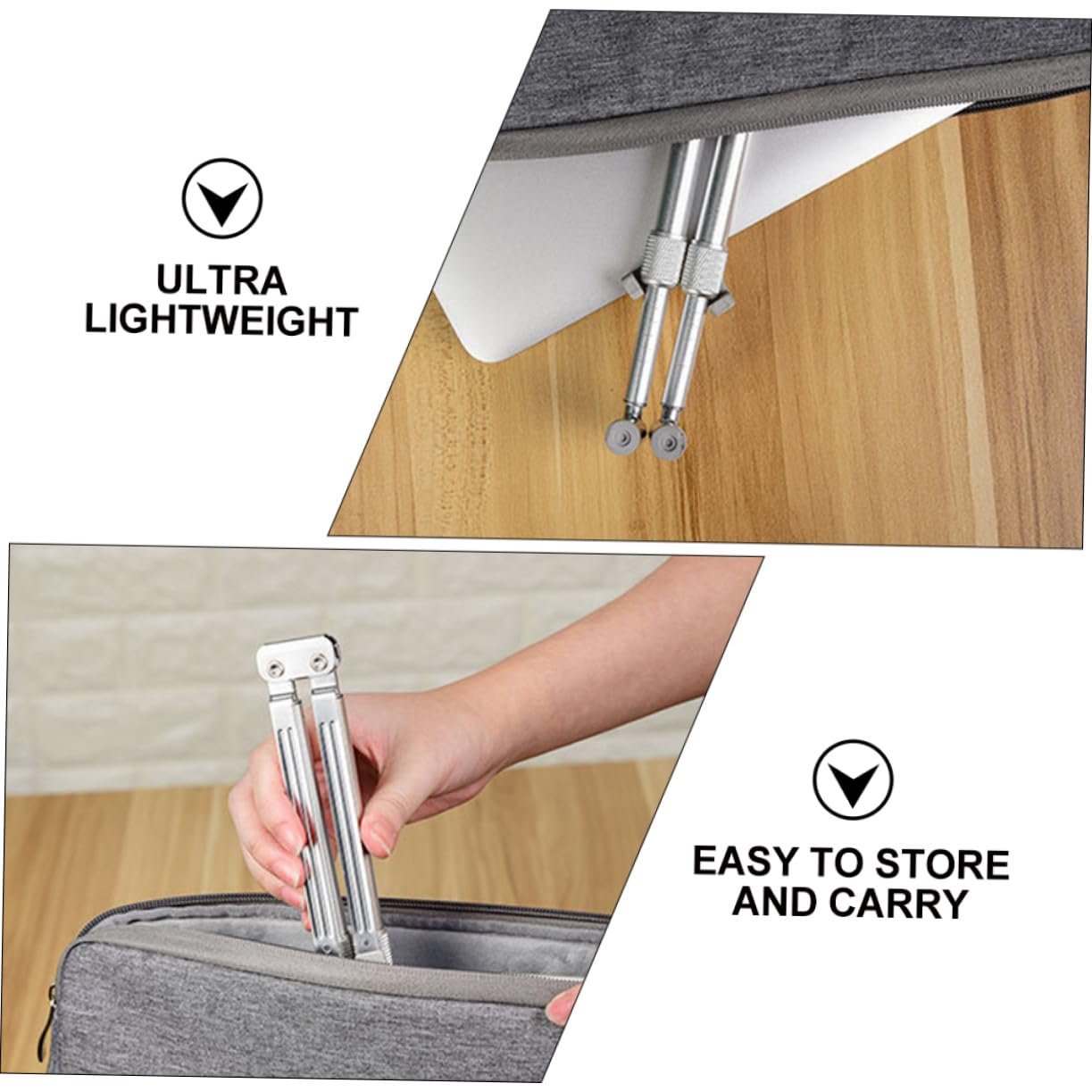 Подставка для ноутбука алюминиевая регулируемая с полым дизайном для охлаждения, складная, регулируемая, стабильная треугольная рама, совместима для ноутбуков и планшетов, портативная, фото №9 Подставка для ноутбука алюминиевая регулируемая с полым дизайном для охлаждения, складная, регулируемая, стабильная треугольная рама, совместима для ноутбуков и планшетов, портативная, фото №9