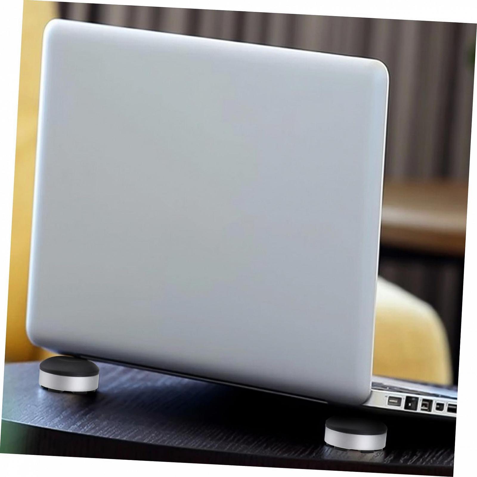 Подставка для ноутбука для дома/офиса, портативная подставка для ноутбука с теплоотводом, нескользящая основа, черная, фото №6