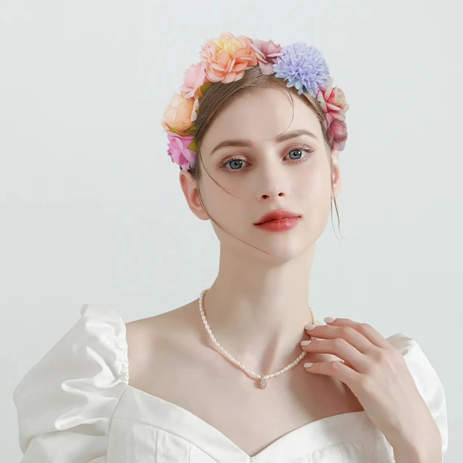 Обруч Квітковий Різнокольорові Квіти, фото №4