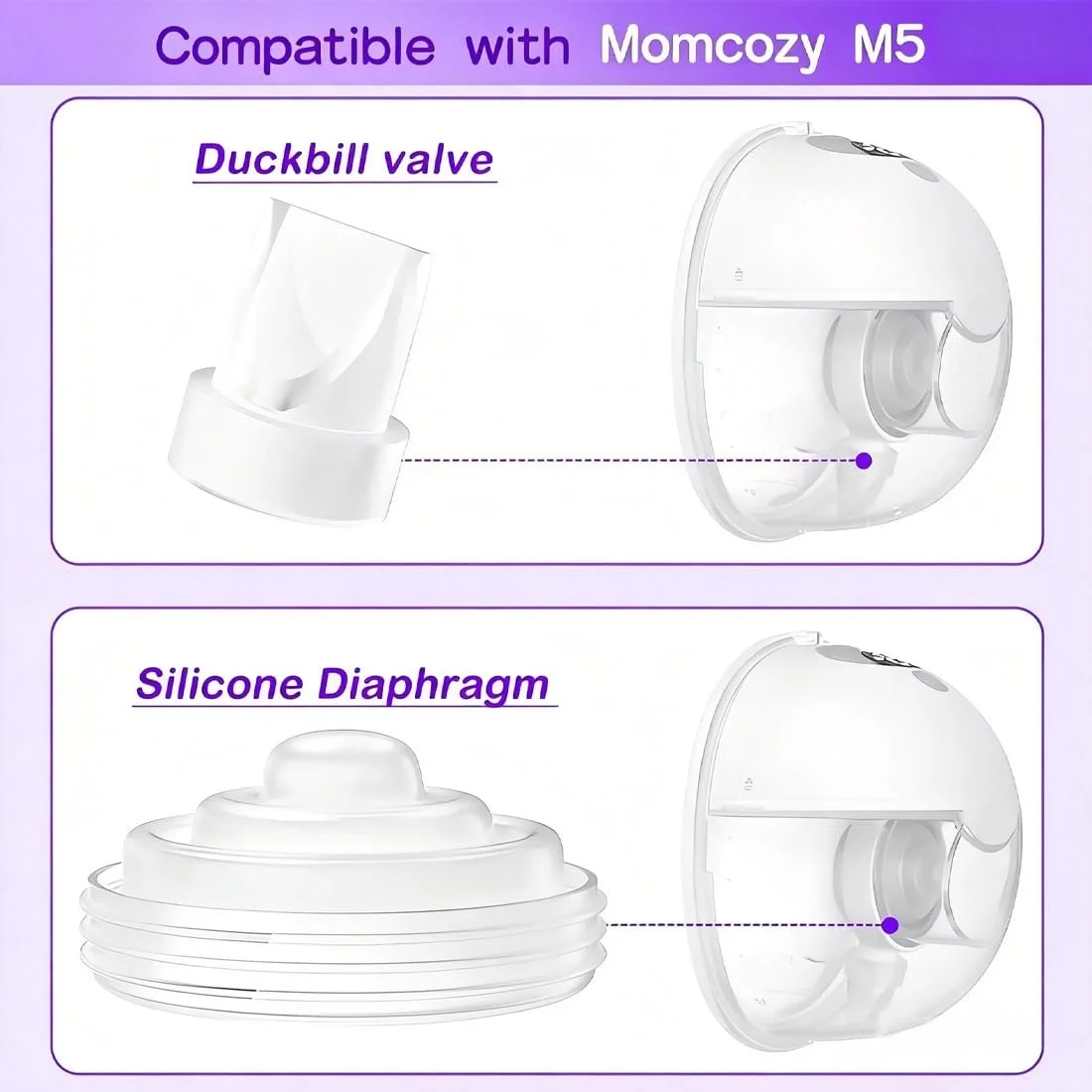Аксесуари для молоковідсмоктувача Momcozy M5 12 шт 8 клапанів + 4 мембрани, фото №3 Аксесуари для молоковідсмоктувача Momcozy M5 12 шт 8 клапанів + 4 мембрани, фото №3