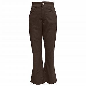 Женские длинные повседневные  Corduroy, широкие штанины, высокая посадка: расклешенные , эластичные, высокая посадка, -клеш, повседневные колготки, однотонные вельветовые , свободный крой, прямые , расклешенные - Фото 1