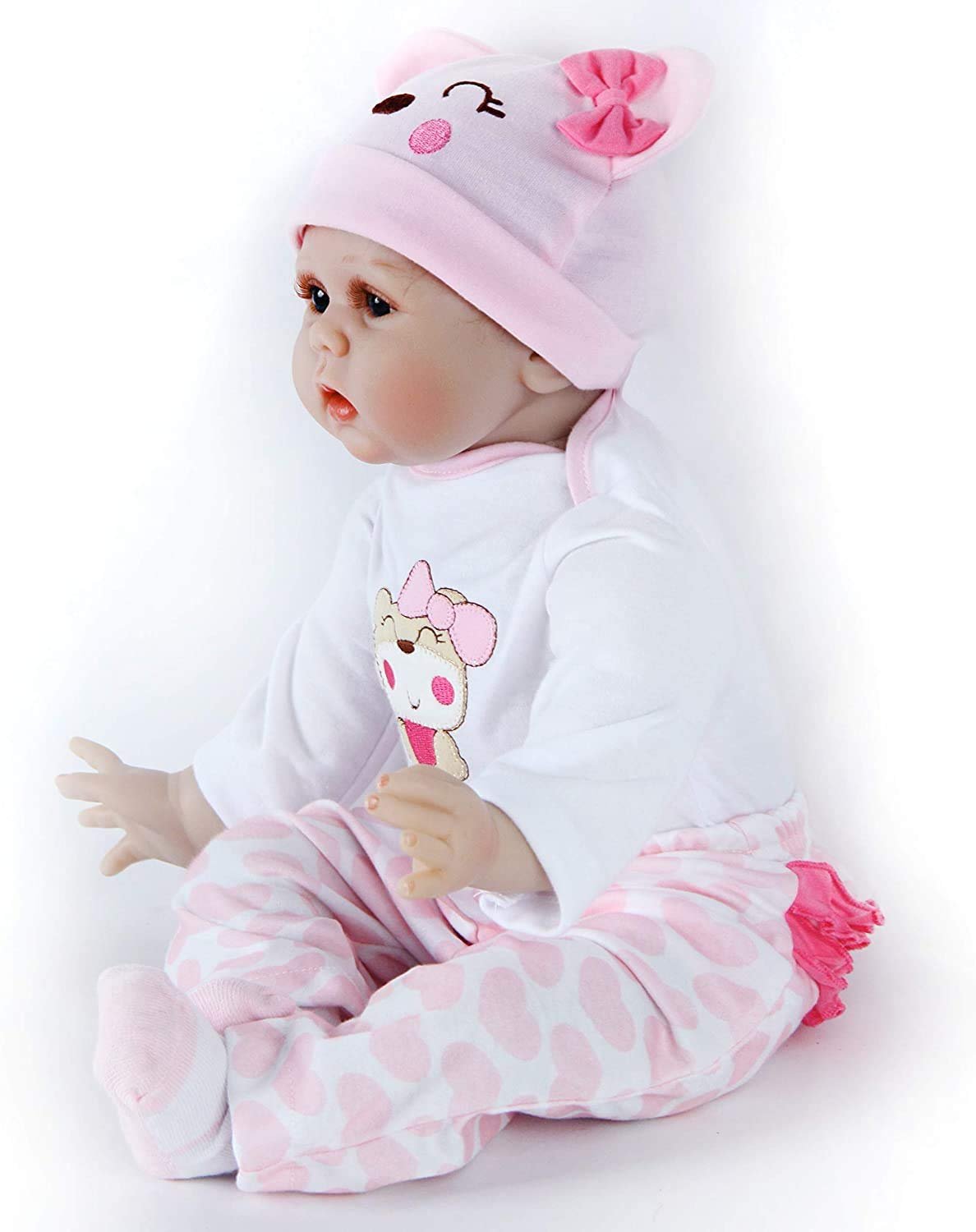 Кукла Ziyiui Reborn Baby 55 см Soft Vinyl Silicone Реалистичная Младенец, фото №7