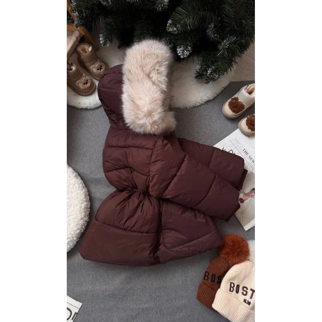 Тепла куртка з хутряним капюшоном від 100 до 160 см на холодну осінь та єврозиму!, фото №8