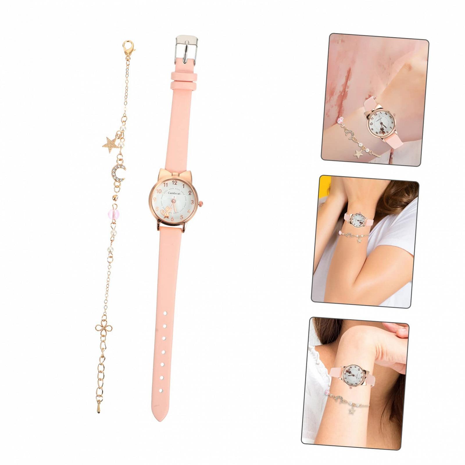 Часы Женские LIFKOME Кот Симпатичный Кожа Коричневый, фото №5