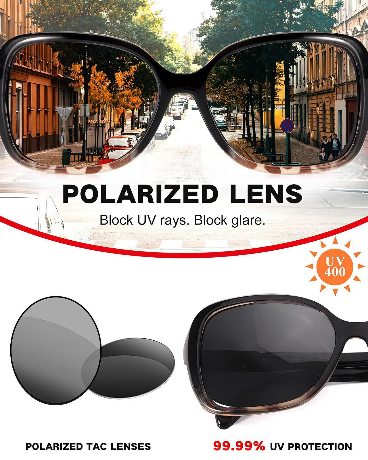 Поляризовані сонцезахисні окуляри вінтажні SIPHEW великі поляризаційні, фото №6