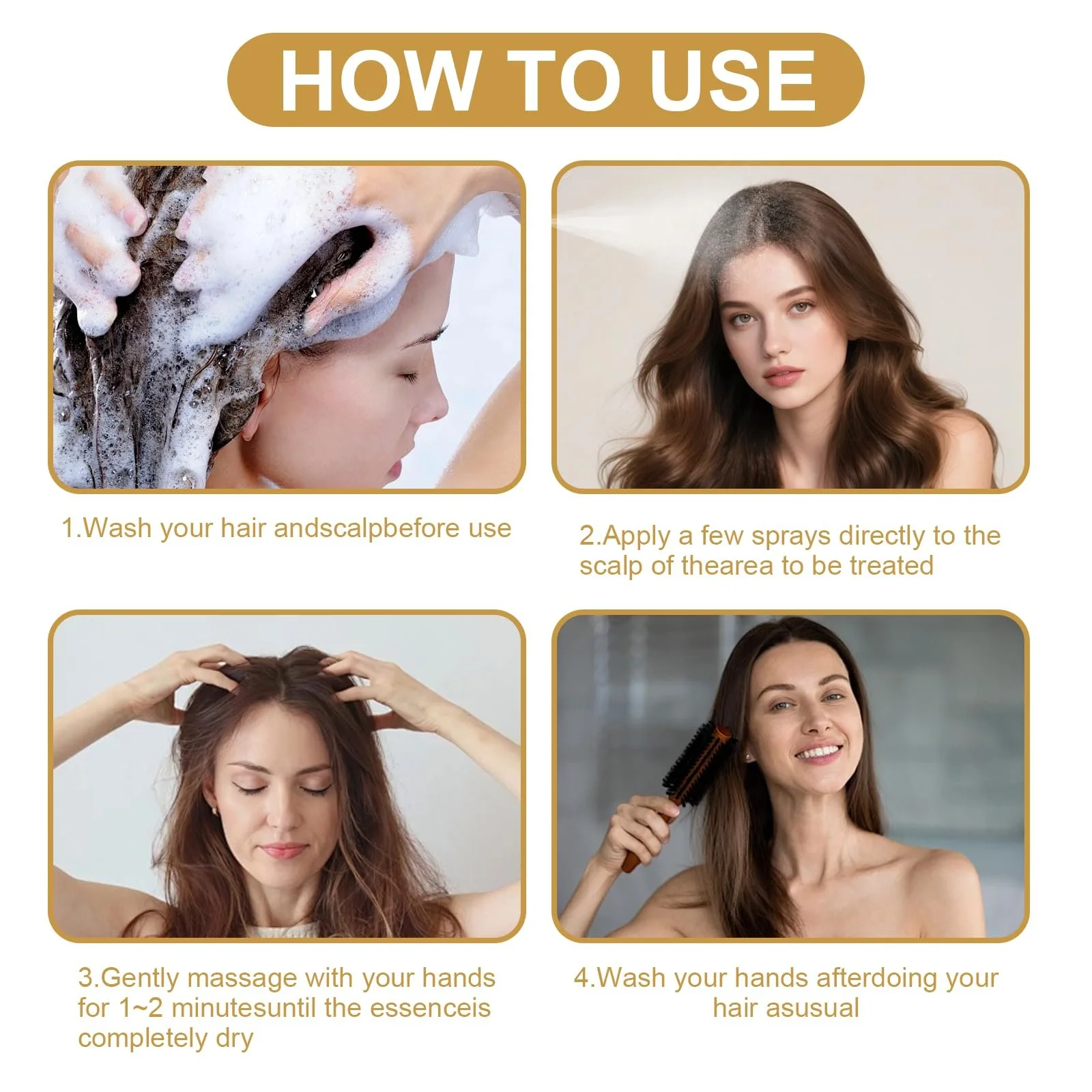 Сироватка для росту волосся 2 x 30 мл, Тонік для шкіри голови, Проти випадіння та стоншення волосся, фото №3