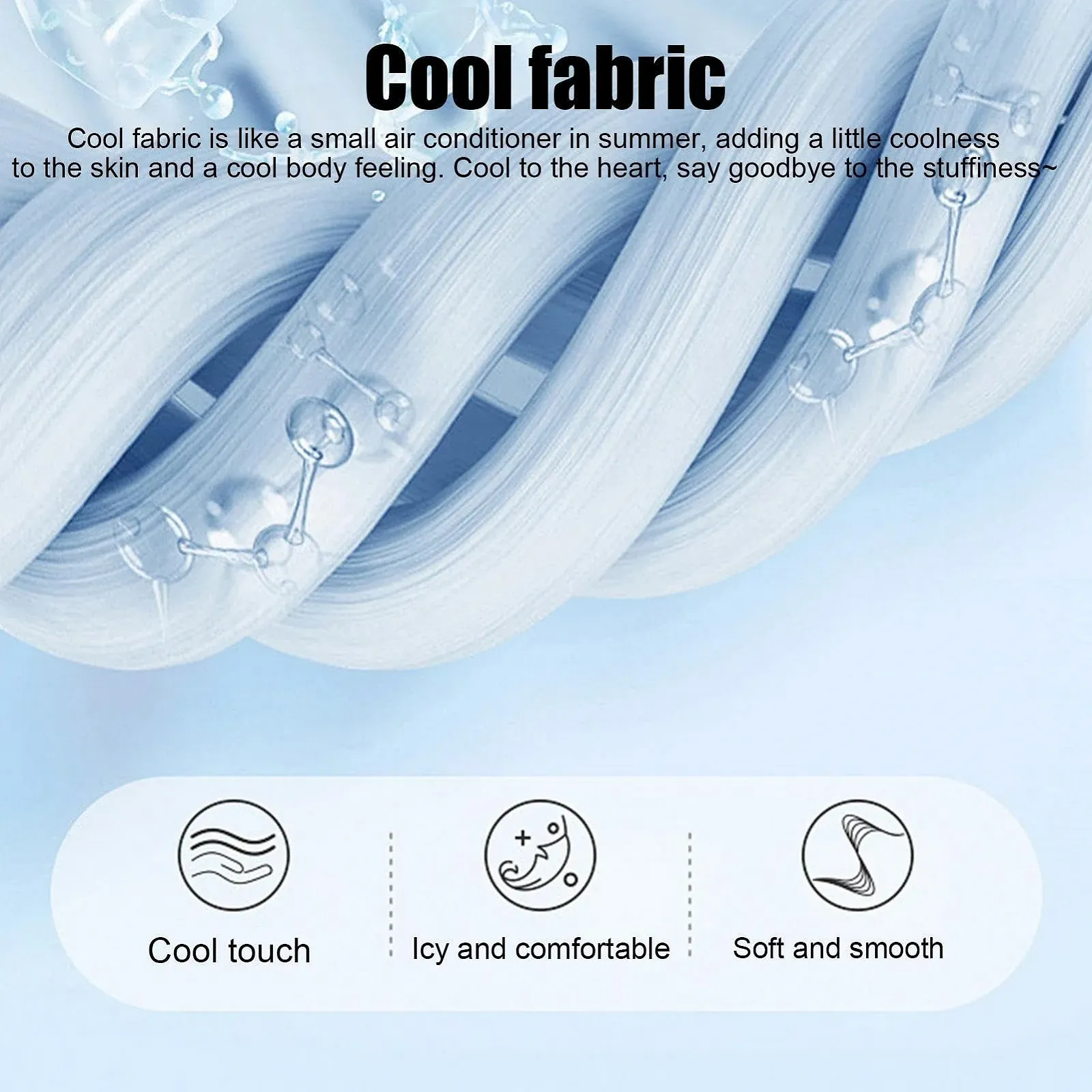Охлаждающее летнее одеяло, ледяное одеяло, самоохлаждающееся одеяло, холодное одеяло - летний тип одеяла для сна, дышащее двустороннее покрывало против ночного потоотделения для дома, общежития, кемпинга, фото №5