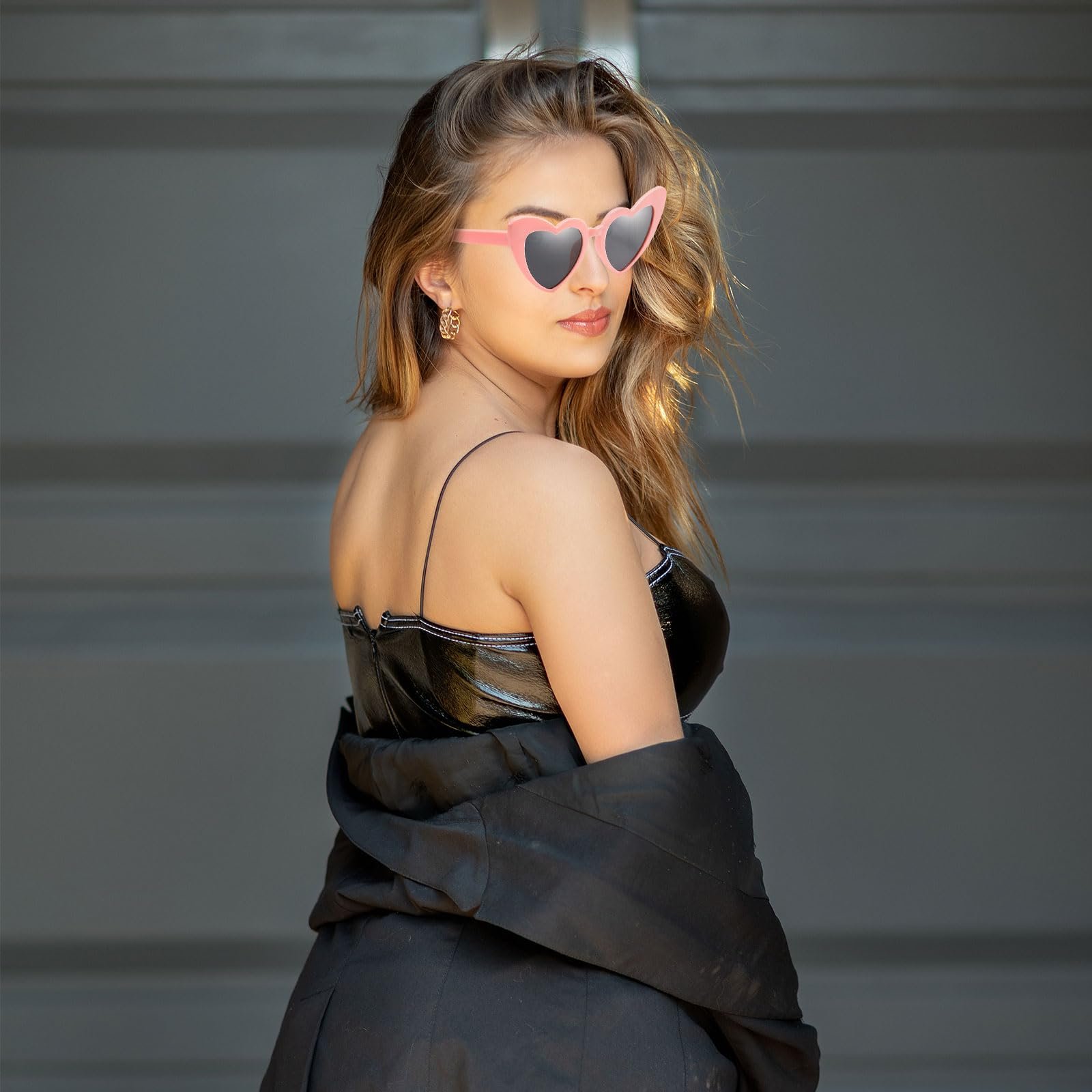 Сонцезахисні окуляри Серце SKHAOVS Набір 4шт Вінтажні, фото №6