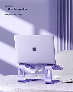 Подставка для ноутбука Nulaxy Эргономичная алюминиевая съемная подставка для ноутбуков 10-15.6 дюймов Фиолетовый synthetic.ua - Фото 1