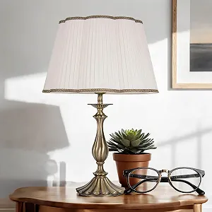 Настільна лампа Licht-Erlebnisse Premium латунь Art Nouveau E27 60 Вт 230 В Бронзовий synthetic.ua - Фото 1