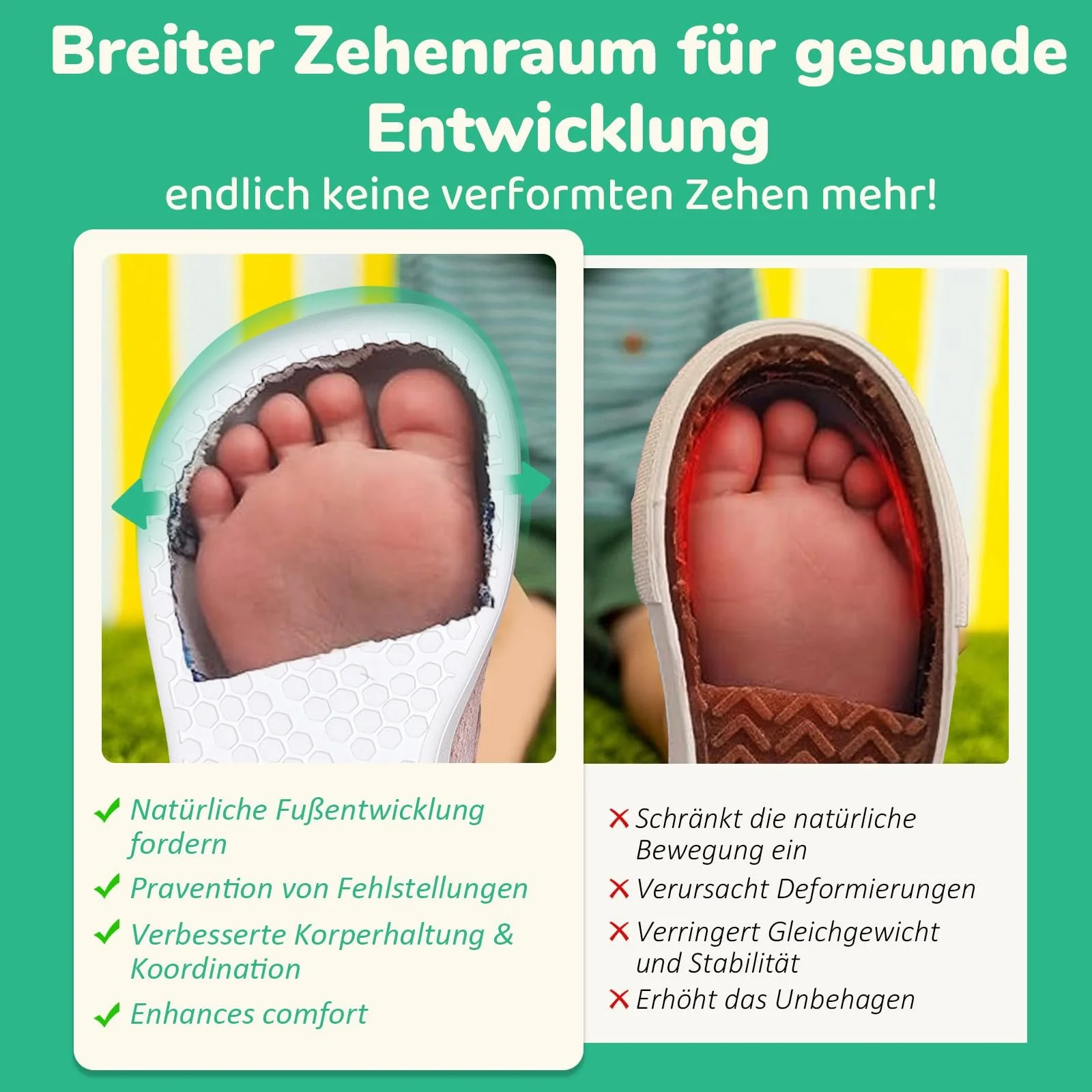 Босоножки IceUnicorn Широкие детские босоножки и девочек Минималистичные комнатные тапочки Детская Кроссовки Дышащие Легкие Фитнес-чешки, фото №3