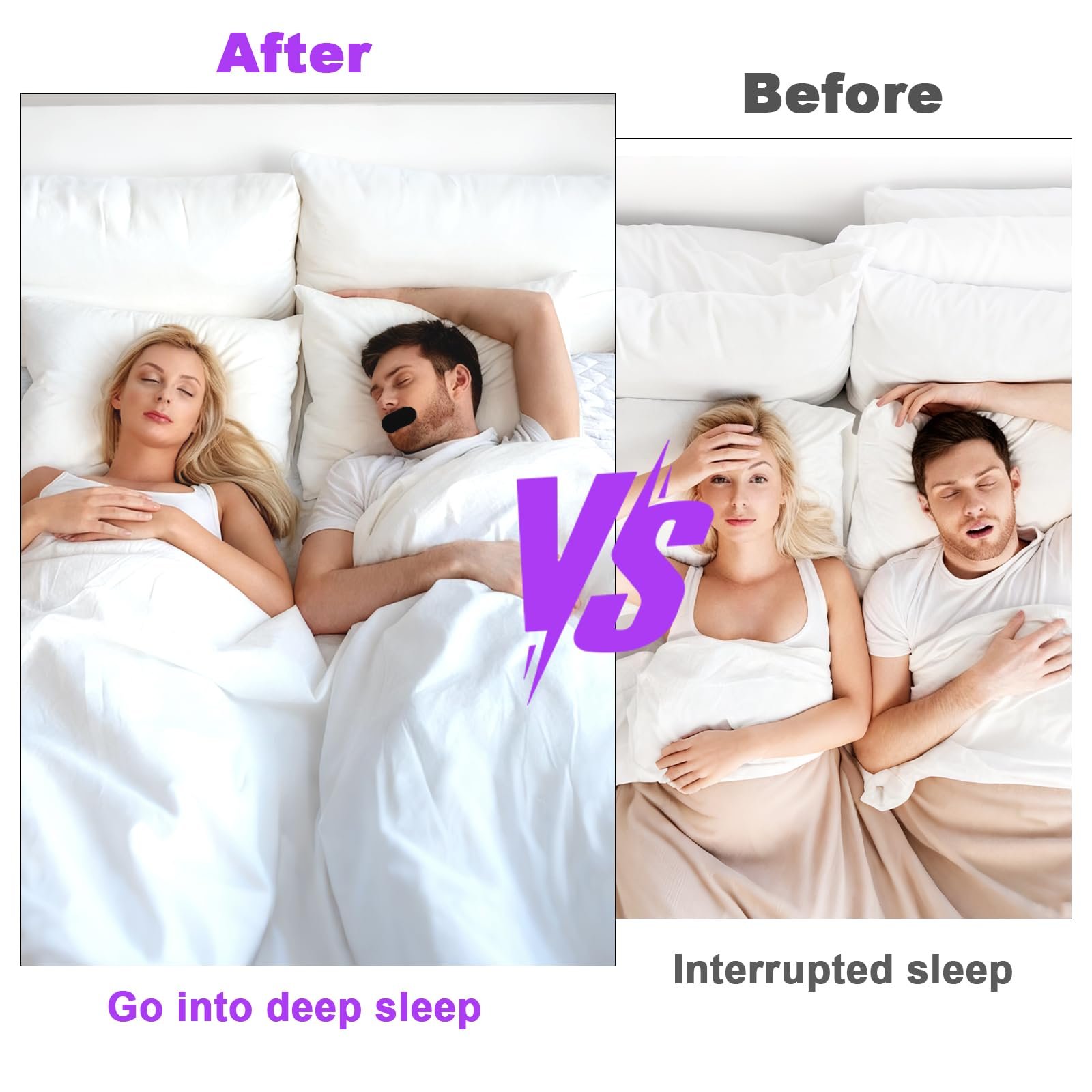 Пластирі для рота для сну Pack of 36 Anti Snoring Mouth Plasters, фото №5