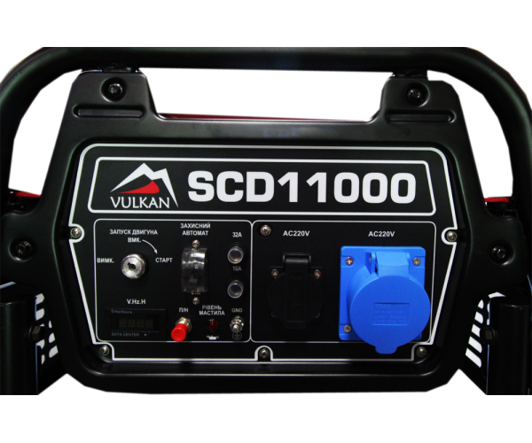 Генераторна установка SCD11000 дизель 1ф 9кВт ел старт 18л колеса, фото №6
