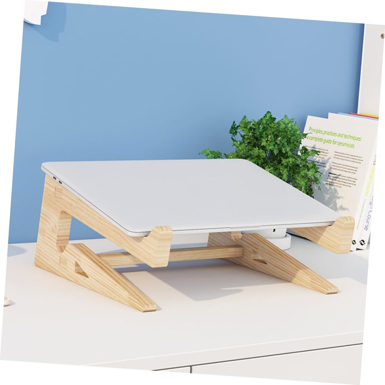 Підставка для ноутбука Дерев'яна Підставка для ноутбука Ергономічний Настільний, фото №6