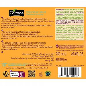 Молочко для душу Cottage Smoothie Passion Зволожувальне 97% натуральних інгредієнтів 750 мл synthetic.ua - Фото 1