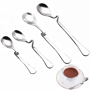 Ложка для меда ZAHD Набор из 4 шт, нержавеющая сталь, длинная ручка - Фото 1