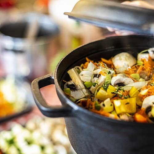 Горщик Browin 330527 Чавунний 3.5 Л з Кришкою Чорний, фото №2 Горщик Browin 330527 Чавунний 3.5 Л з Кришкою Чорний, фото №2