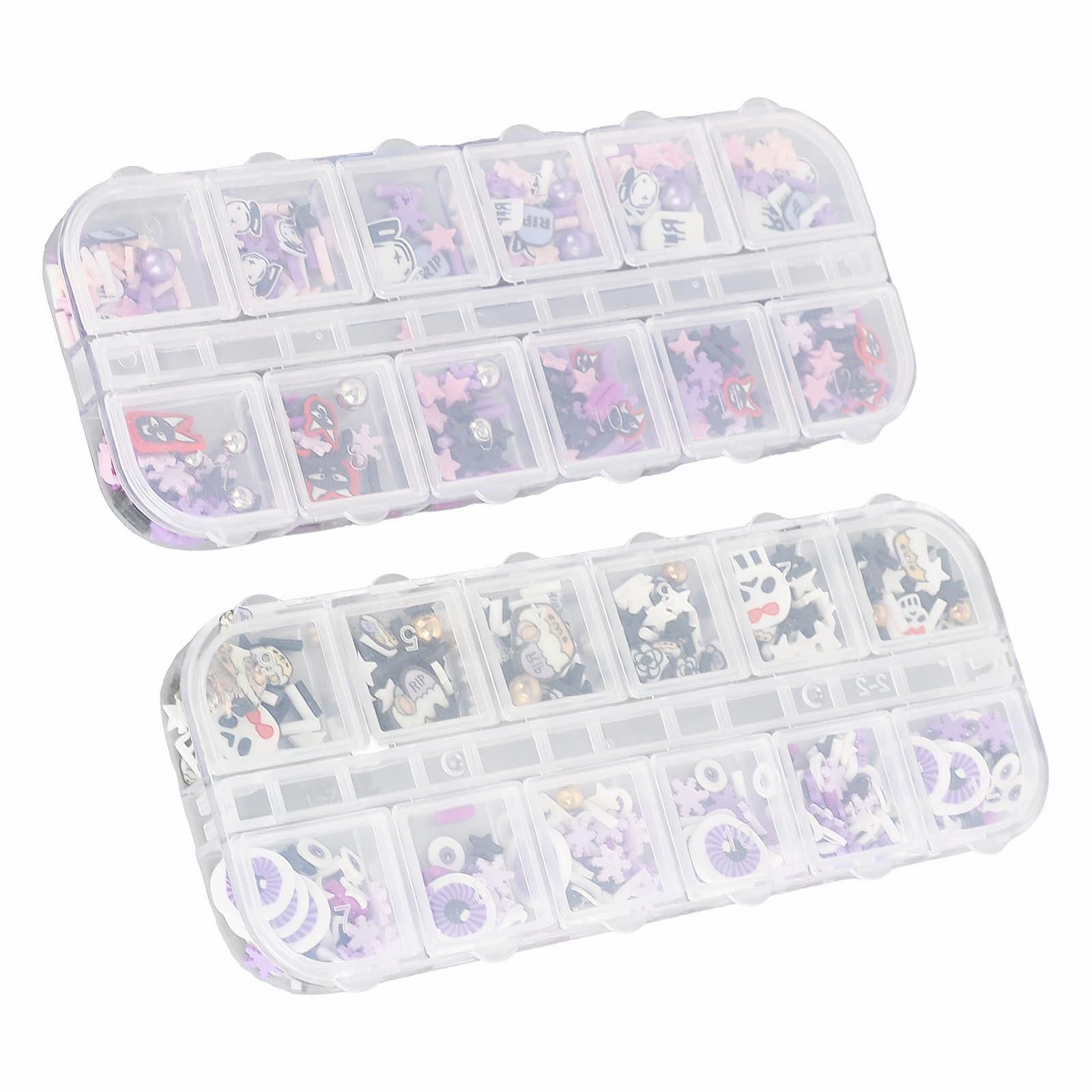 Патчи керамические для ногтей 2 коробки Halloween стиль украшения для ногтей декор для самодельного маникюра, фото №8