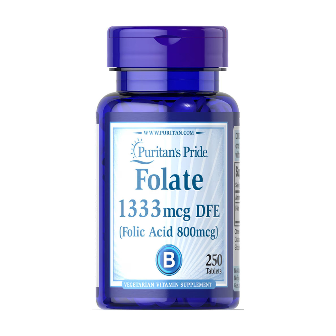 Folate 1333 mcg DFE 250 tabs, фото №1