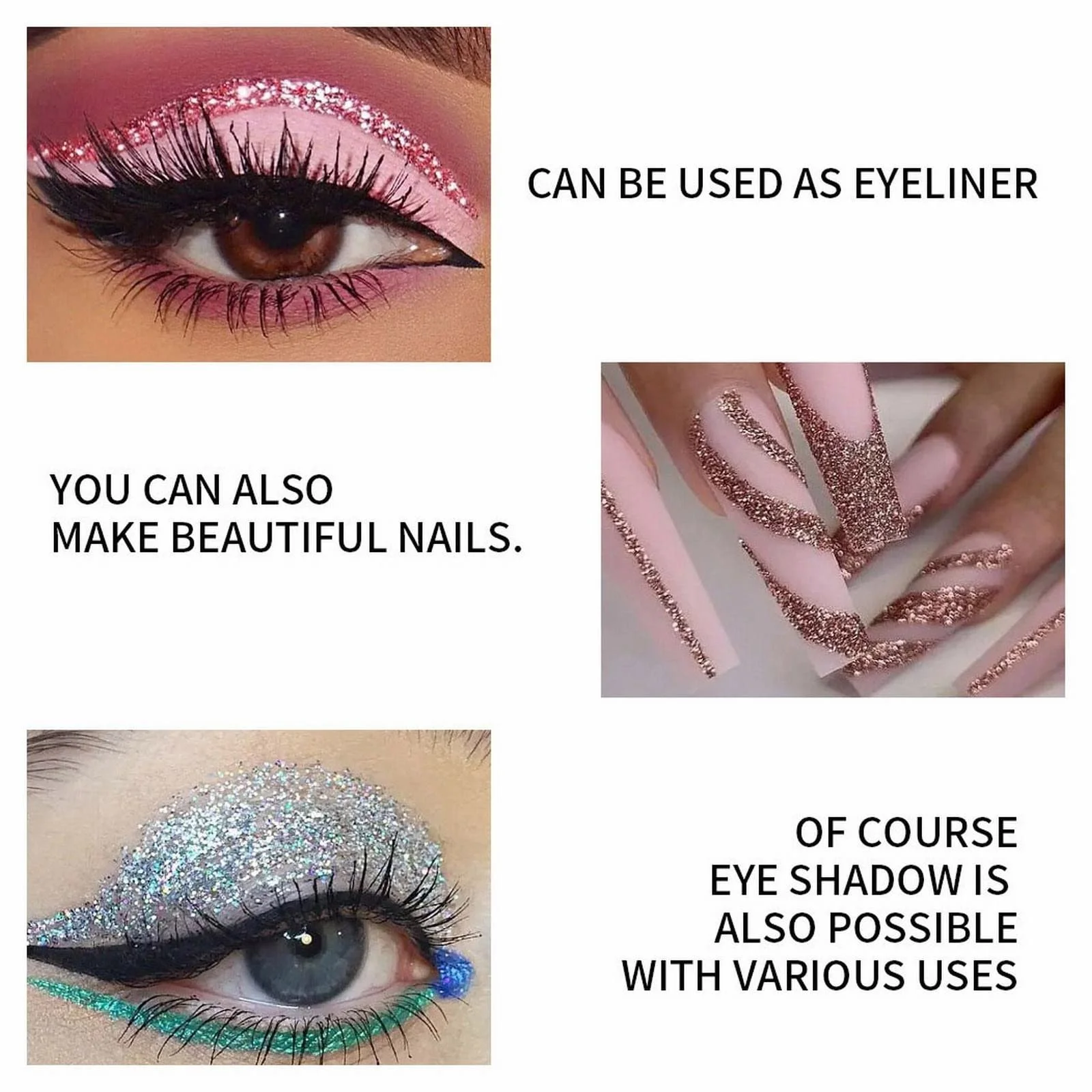 Підводка для очей MaNMaNing Перламутрова Кольорова, 2 мл, D, фото №7