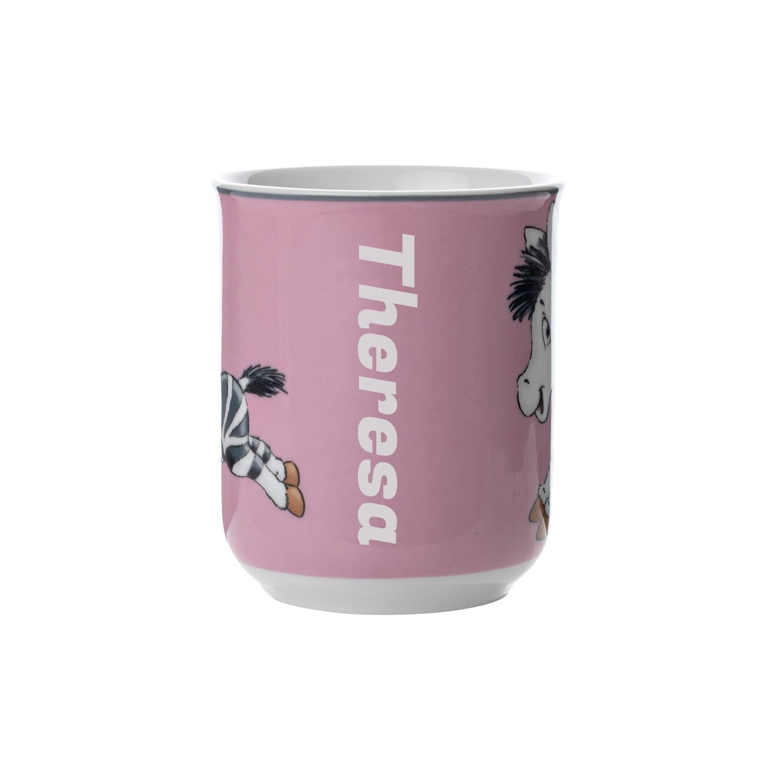 Дитяча кружка Zebra з гравіюванням 270 мл, дитяча кружка з барвистим мотивом Happy Zoo, фото №3