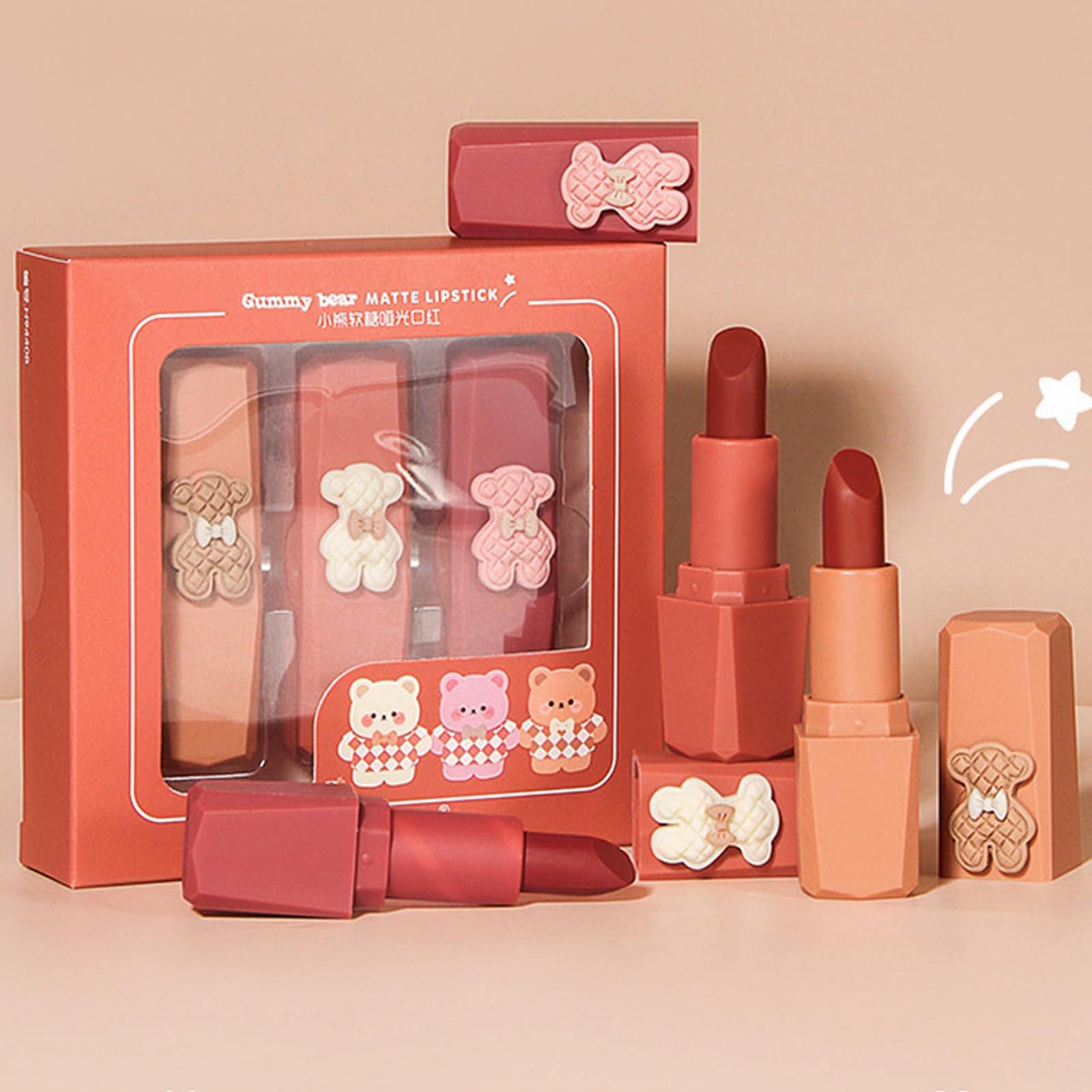 Блеск для губ Yusheng нелипкий в милом дизайне мишки 3 шт., фото №5 Блеск для губ Yusheng нелипкий в милом дизайне мишки 3 шт., фото №5