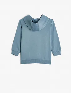 Худи Koton для мальчиков, с длинными рукавами, с граффити, мягкая внутренняя часть, хлопковая толстовка synthetic.ua - Фото 1