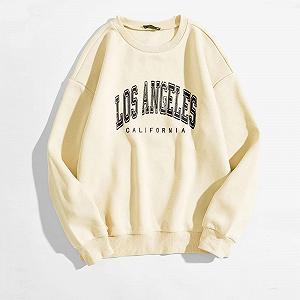 Женская Толстовка с принтом Los Angeles, университетская буква, Los Angeles, Калифорния, готический стиль, эстетичная, однотонная, свободный крой, круглый вырез, буквенный принт, графическая, винтажная, Y2K synthetic.ua - Фото 1