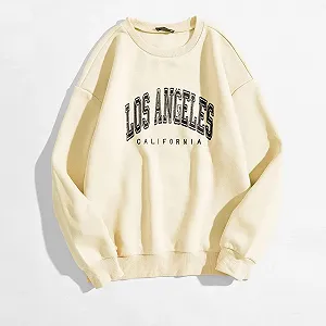 Женская Толстовка с принтом Los Angeles, университетская буква, Los Angeles, Калифорния, готический стиль, эстетичная, однотонная, свободный крой, круглый вырез, буквенный принт, графическая, винтажная, Y2K synthetic.ua - Фото 1
