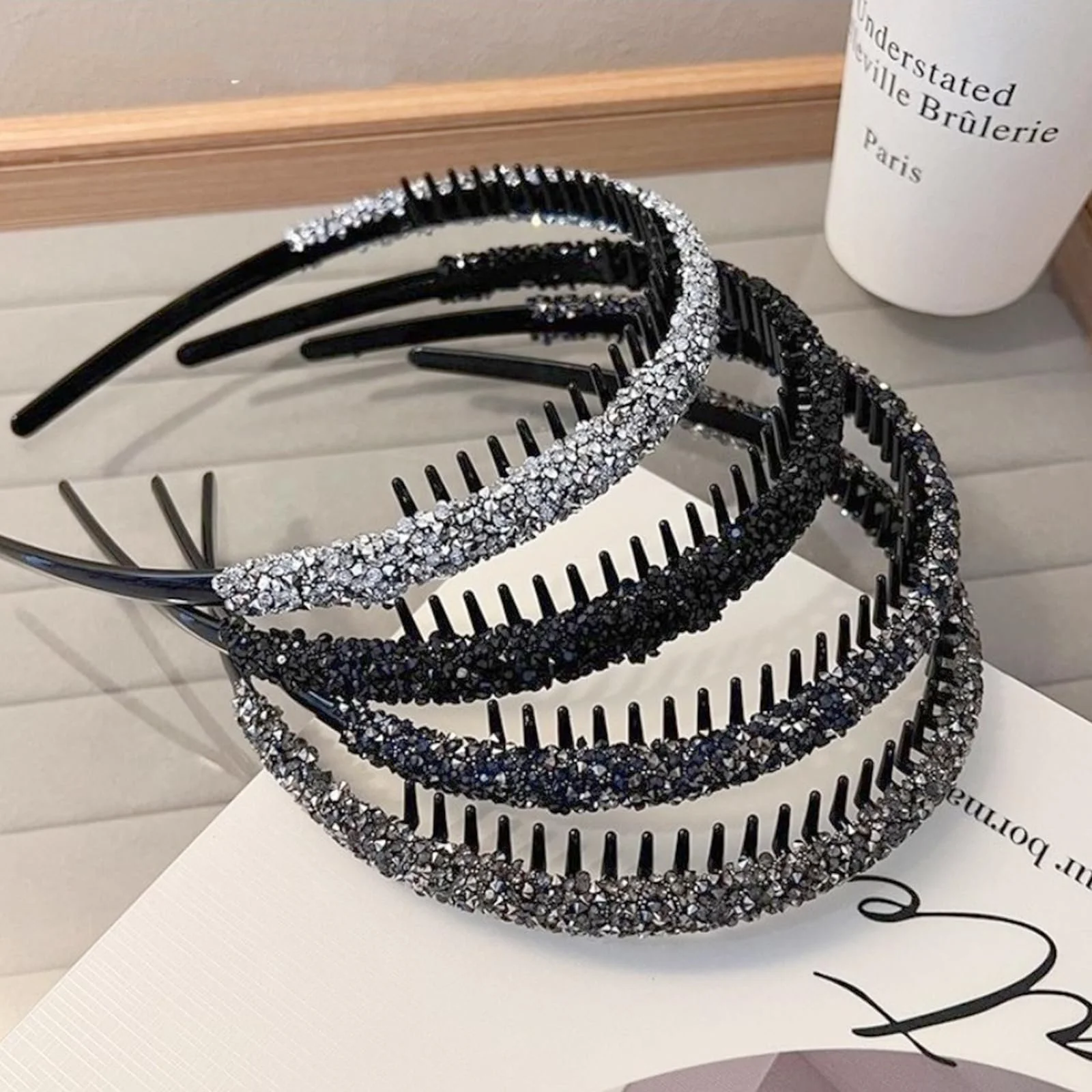 Набір з 4 обручів на голову з кристалами, фото №7