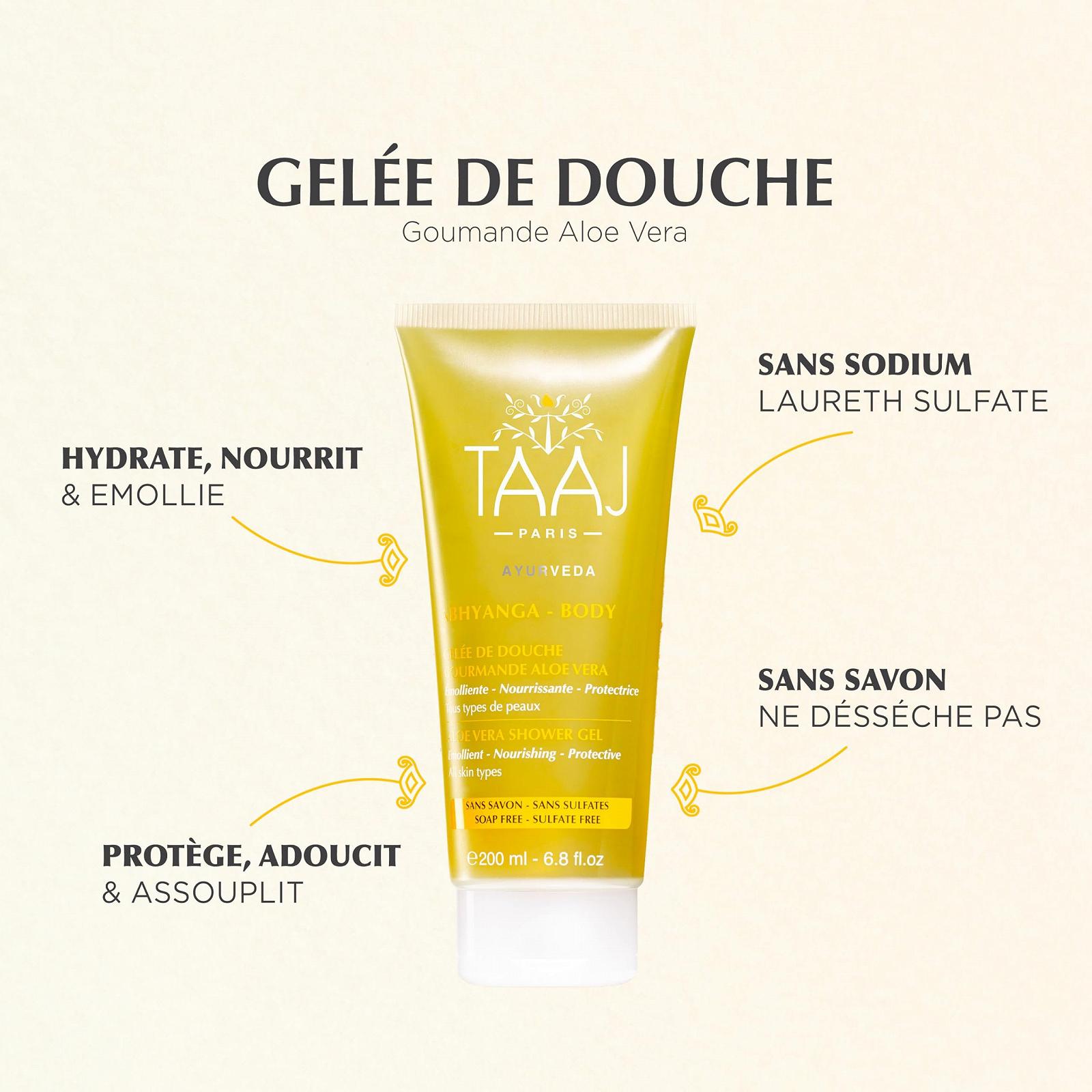 Желе для душу TAAJ Abhyanga Aloe Vera 3 x 200 мл, фото №2