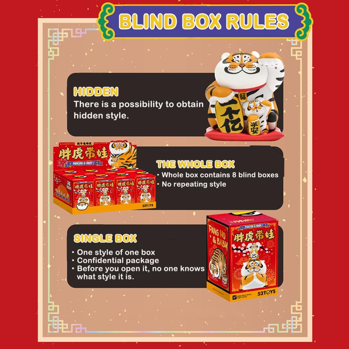 Фигурки Aven Rabbit Panghu With Baby Series 1 Blind Box, случайный дизайн, фото №4