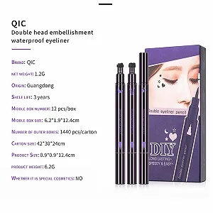 Подводка-штамп XQQ2ERdinm176 двухсторонняя, водостойкая, быстросохнущая, стойкая, не размазывающаяся, цвет C, synthetic.ua - Фото 1