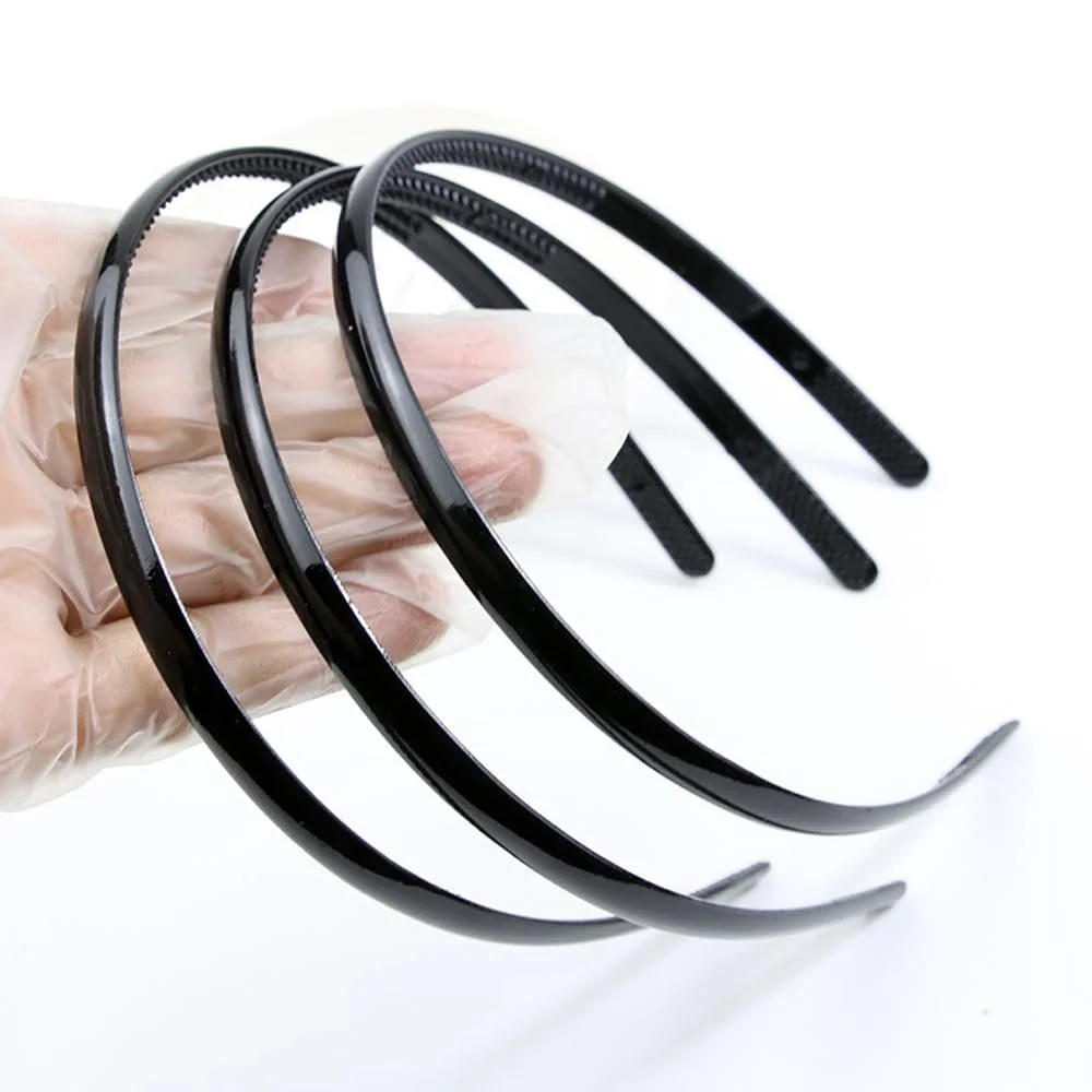 Обруч для волосся пластиковий чорний, 6 штук, фото №7