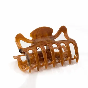 Заколка для волос WeLoveBeads большая около 9 см, цвет рога - Фото 1