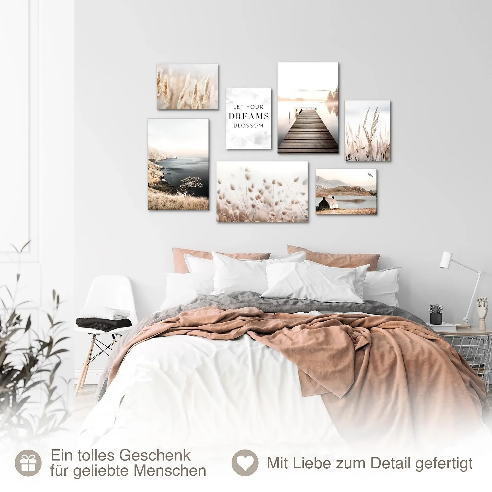 Набір картин на стіну Novart Natural Lake Boho N029272a Бежевий, фото №5 Набір картин на стіну Novart Natural Lake Boho N029272a Бежевий, фото №5