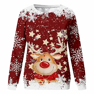 Девичья толстовка с длинными рукавами, круглым вырезом, принтом, теплая, на осень и зиму. Мягкая флисовая одежда для дома, праздничный наряд synthetic.ua - Фото 1